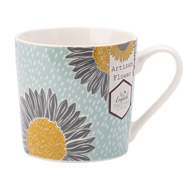 The English Tableware Company Artisan Yellow Flower Mug - Blue